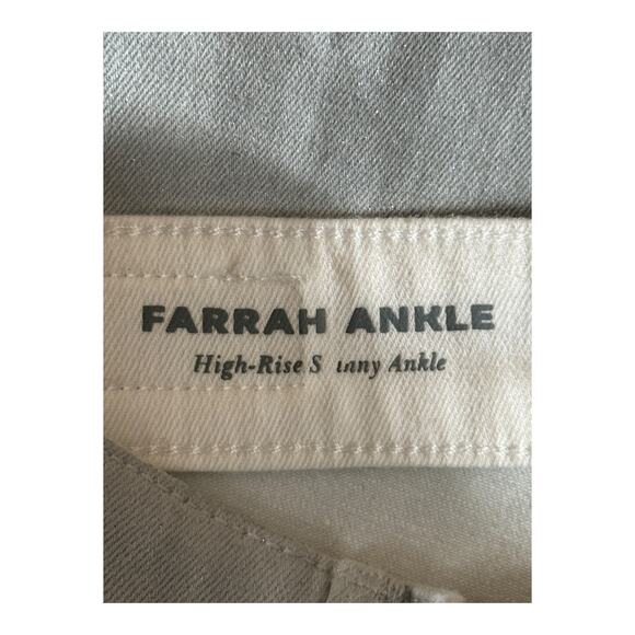 AG Adriano Goldschmied Farrah ankle high rise skinny gray sparkle size 27 - Picture 7 of 11